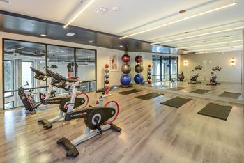 Yoga and Spin Studio at Aurora Luxury Apartments in Downtown Tampa FL
